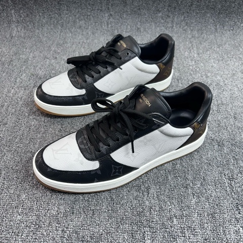 Louis Vuitton 路易威登 LV Rivoli黑白老花休閒板鞋/39.5碼