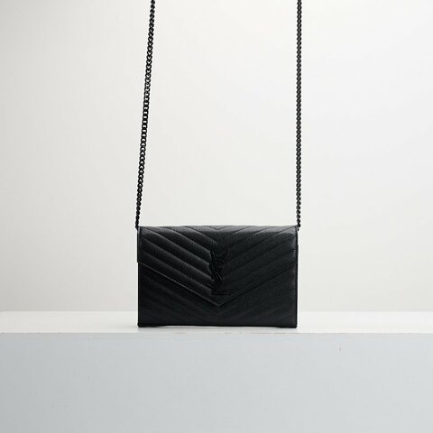 二手YSL WOC so black 大款信封包