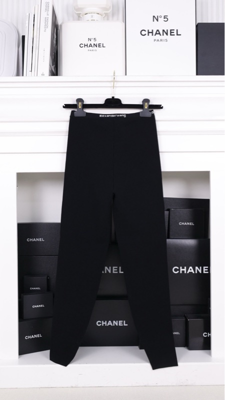 Alexander Wang 黑色字母滚边打底裤长裤