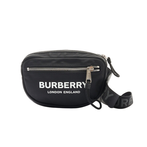 Econyl Logo Cannon 肩背包 黑色 尼龍 【BURBERRY 巴寶莉】 8014519