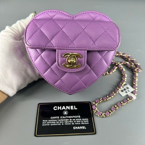 99新 香奈兒/Chanel 愛心包  羊皮