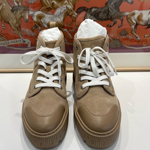 愛馬仕 Hermes Itineraire短靴 38碼棕色