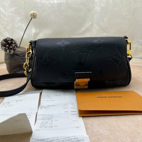 LV Favorite 黑色壓紋手袋