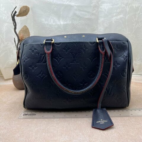LV Speedy Bandoulière 25 藏藍壓紋款