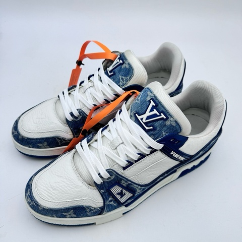 Louis Vuitton 路易威登 白藍牛仔trainer板鞋  8.5碼42.5碼