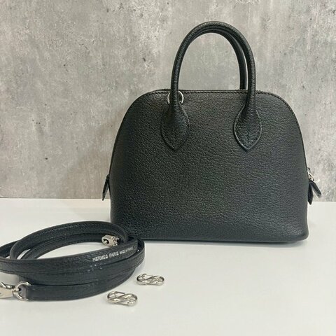 Hermes Mini Bolide 黑銀山羊皮 全新G刻