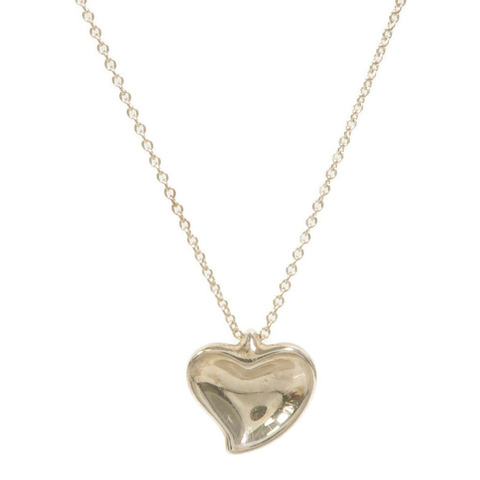 TIFFANY＆CO 925純銀Elsa Peretti Full Heart Necklace項鍊