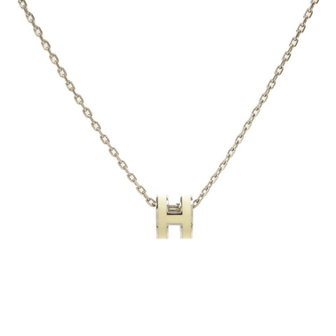 HERMES 金屬Mini Pop H項鍊Blanc