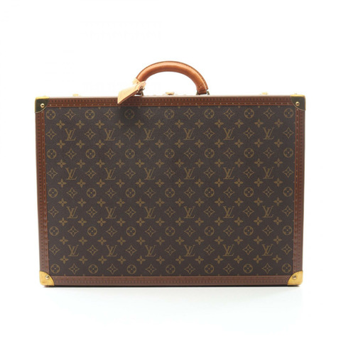 路易威登 Visten 55 Monogram 旅行箱 M21327 PVC塗層帆布皮革棕色二手男女通用