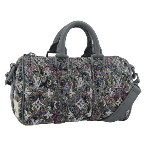路易威登 Monogram 花紋氈 Keepall XS 手提包 灰色/粉紅色 M80821 正品 191687SAM