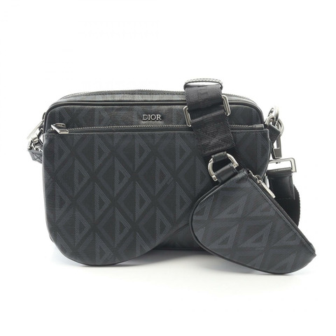 Christian Dior CD 鑽石肩背包 1ADPO276CDP 帆布皮革 BK