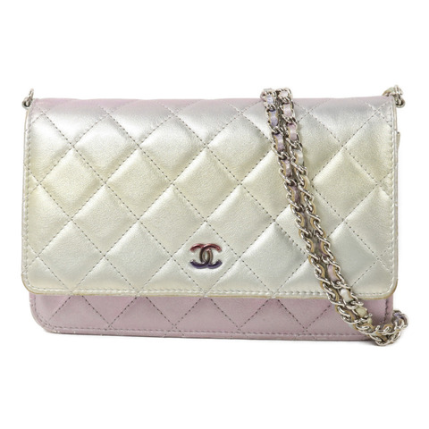 CHANEL 牛皮皮革WOC Wallet On Chain鏈帶肩背袋