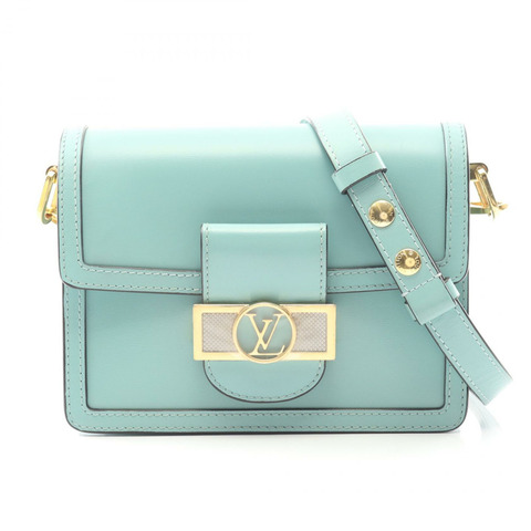 路易威登 Daufine MINI 肩挎包 M55837 皮革 綠色 二手 LV