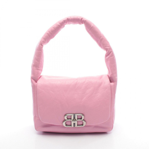 BALENCIAGA Monaco 787896 粉紅皮革女斜背包