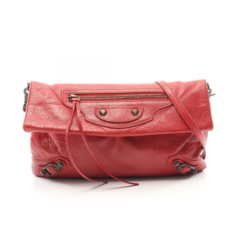BALENCIAGA 經典信封式斜背包 319376 紅色皮革 二手