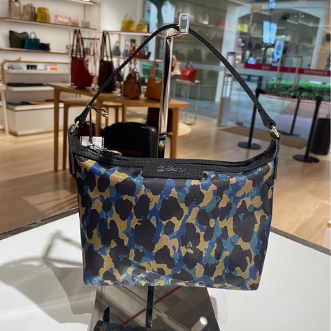 LONGCHAMP Le Pliage hobo 撞色 迷彩 印花 輕量 尼龍 手提包 腋下包
