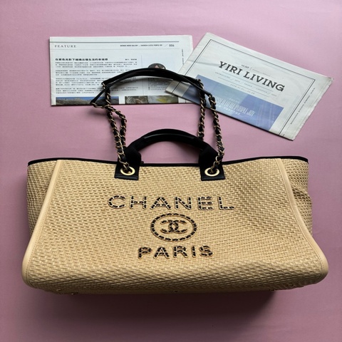Chanel 竹編沙灘包🎀容量超大