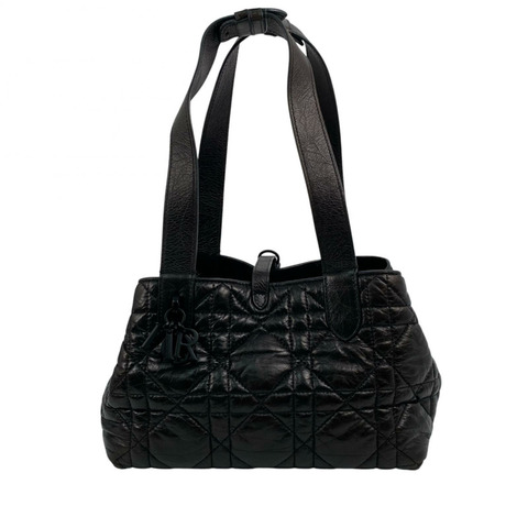 △ DIOR 迪奧 Black Calfskin Toujour Shoulder Bag 黑色小牛皮肩背包-267012363