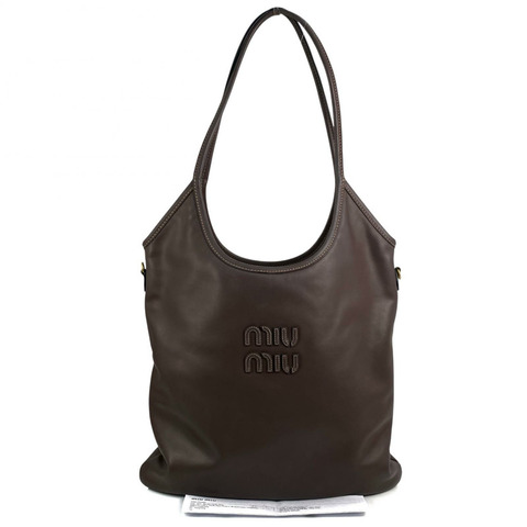 △ MIU MIU 繆繆 Brown Calfskin Ivy Shoulder Bag 啡色小牛皮肩背包-267013364
