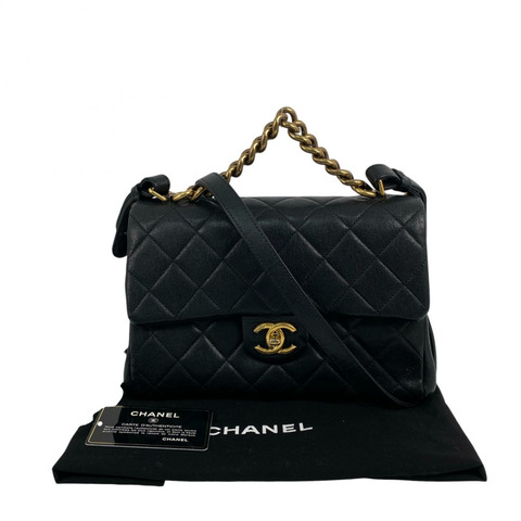 △ CHANEL 香奈兒 Black Calfskin Gold Tone Metal Vintage No.23 2 way bag 黑色小牛皮金色金屬No.23兩用袋 A93442-267011652
