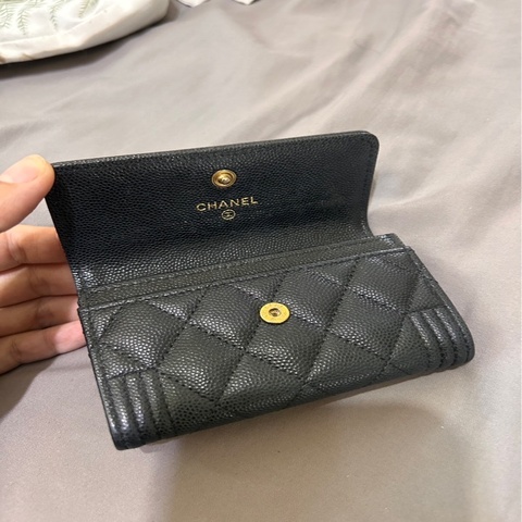Chanel 卡夾 卡包 荔枝皮金釦 荔枝紋