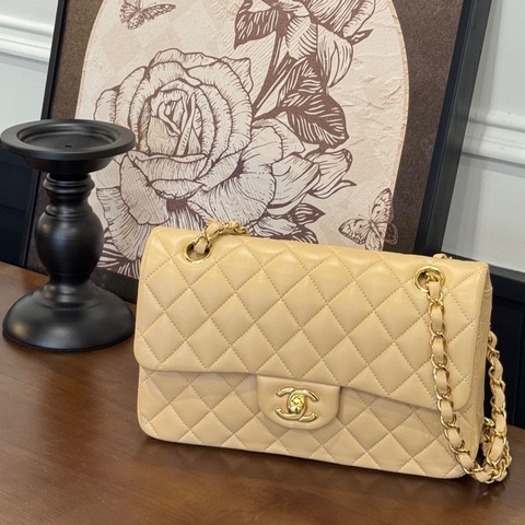 CHANEL CF23 膚色羊皮包 A01113/314開