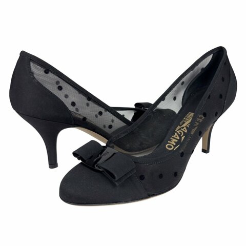 SALVATORE FERRAGAMO Vara 蝴蝶結 高踭鞋 70MM