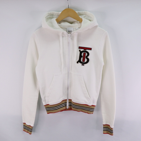 Burberry 白色 純棉 連帽外套