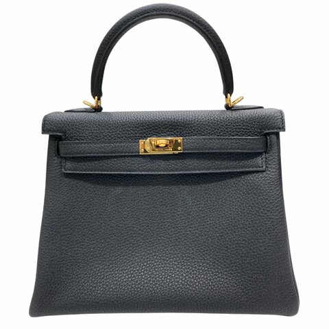 HERMES 愛馬仕 KELLY 25 TOGO 黑色 金釦