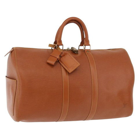 路易威登 Epi Keepall 45 波士頓包 棕色 M42978 LV 正品 190098SAV