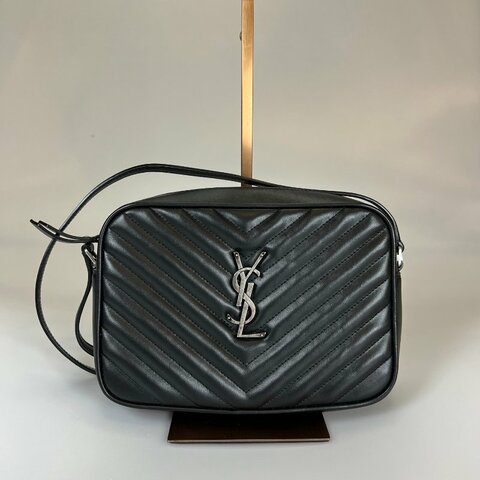 全新品 YSL 761554  黑銀相機包