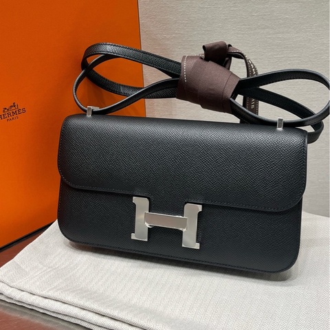 HERMES 愛馬仕 康康elan 黑銀 EP K刻 閒置未使用