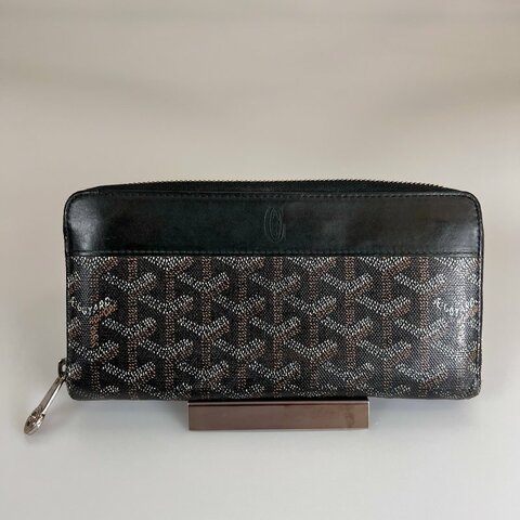 GOYARD 020134 黑老花ㄇ拉長夾