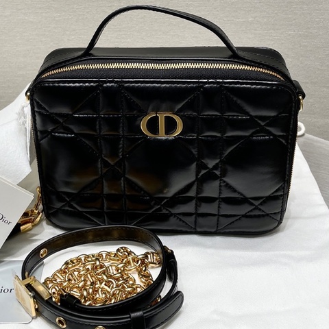 迪奧 Dior  Caro手提相機包黑金  閒置未使用