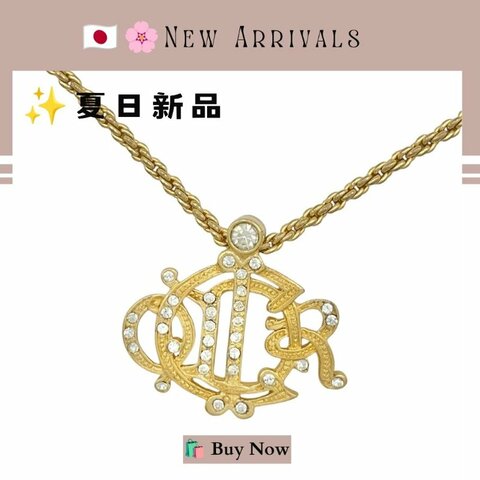🛍️🎁 26 🔥7月新品【預訂】 💘Christian Dior  金色水鑽南瓜車頸鏈 🔥 熱賣款 DIOR 經典款頸鏈 DIOR NECKLACE