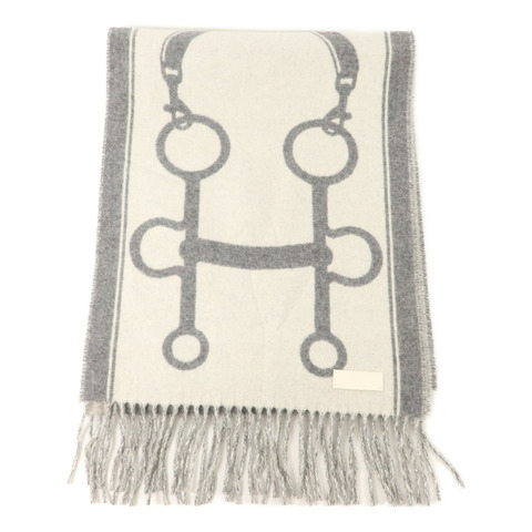 HERMES 羊絨Casaque Mors Scarf 160x30cm頸巾
