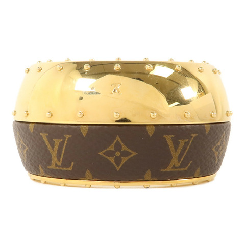 LOUIS VUITTON Monogram/金屬Wild LV Cuff M手鐲