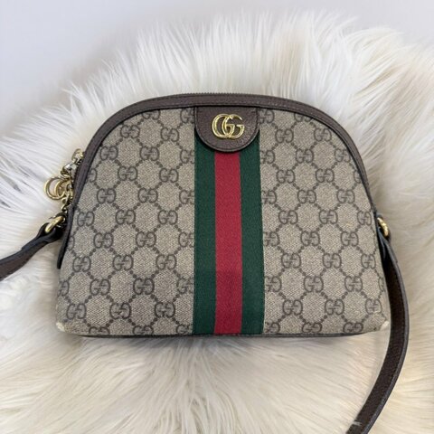 GUCCI 經典老花貝殼包