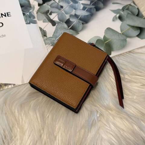 LOEWE 拚色拉鍊皮夾