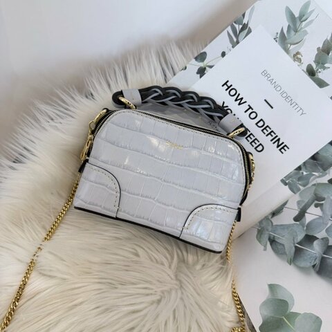 Chloé Mini Daria 灰藍手提鏈袋包