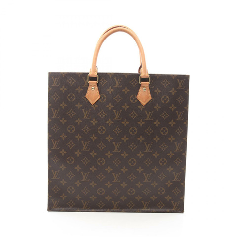路易威登 Sac Plat 手提包 M40805 Monogram 皮革棕色二手女士
