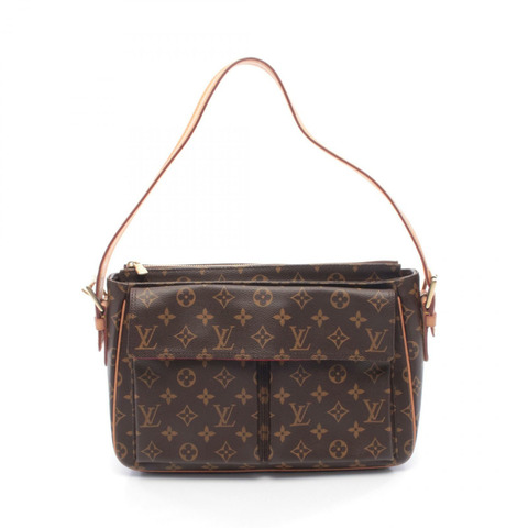路易威登 Vivacite GM 單肩包 M51163 Monogram 皮革棕色二手女士
