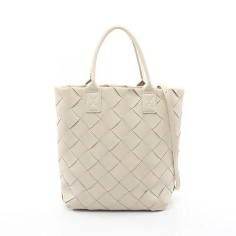 BOTTEGA VENETA Maxi Intrecciato 手提單肩斜背包 白色二手