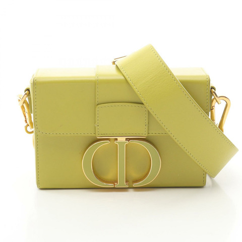 Christian Dior 30 MONTAIGNE Box 肩斜背包，綠色皮革，二手女款
