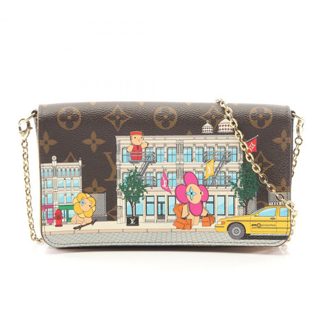 路易威登 Pochette Felicie 鏈條肩挎斜背包 M81762 帆布二手