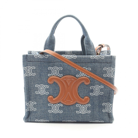 CELINE SMALL CABAS 小號 Thais 手提單肩包 199162FED 牛仔布 二手