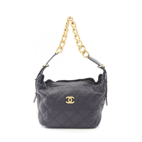 香奈兒 (CHANEL) 絎縫鏈條單背包 AS2910 羊皮海軍藍 二手 金色五金 CC