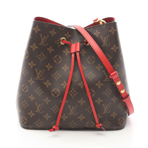 路易威登 Neonoe 斜背包 M44021 Monogram 皮革 Coquelicot