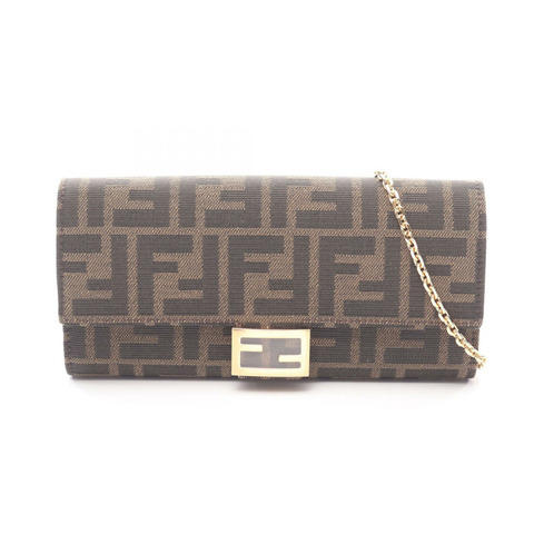 FENDI 女士單肩包 8M0365A98PF0A6E 帆布棕色 全新