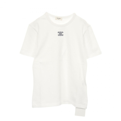CELINE Triomphe 短袖T卹 RX0IX140701MAL 純棉 白色 #L 全新 女款